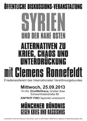 Click: Download Plakatvorlage PDF (250k) Clemens Ronnefeldt zu Syrien