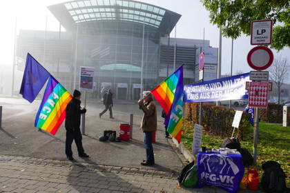 Foto: Martin Pilgram Protest AIRTEC Messe Nord