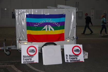 Foto: Martin Pilgram Protest AIRTEC vor der Residenz