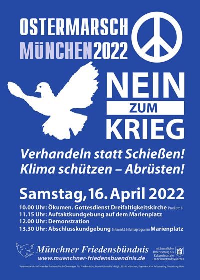 OM Plakat 2022 Ostermarsch München 2022