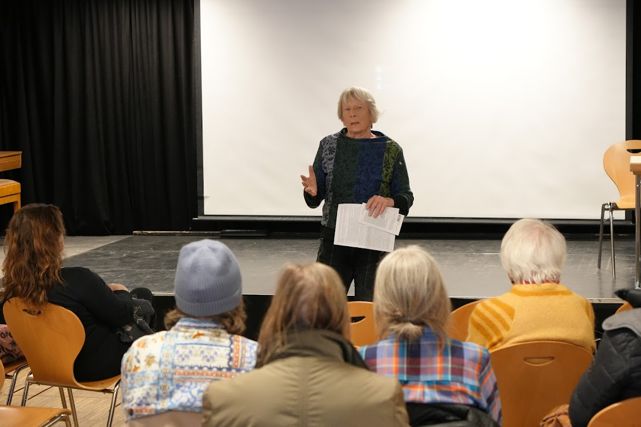 Heidi Meinzold beim Vortrag im EWH
